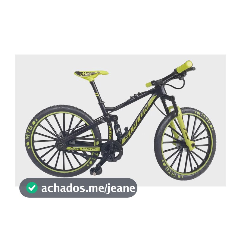 Bike Miniatura Mtb Ciclismo Feita Em Metal, Colecionável Cor Preto - Amarelo