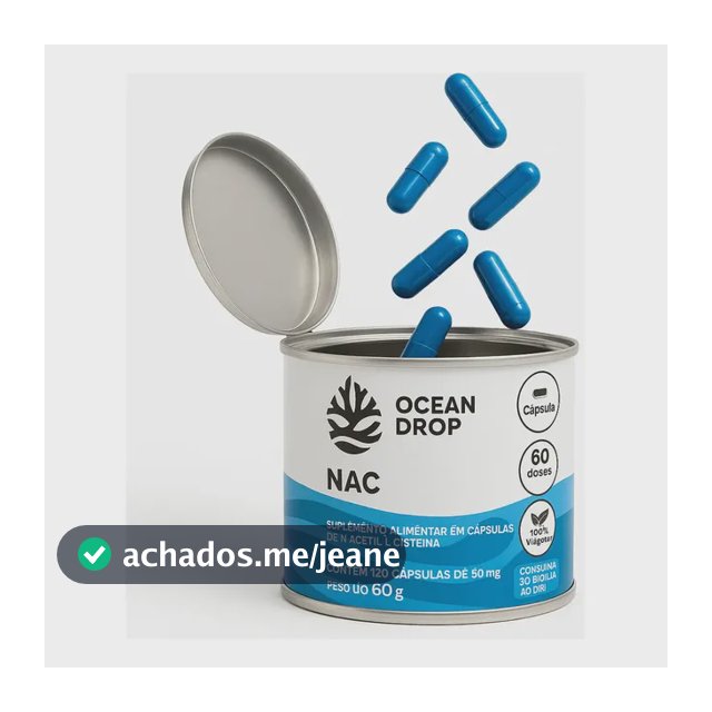 Suplemento Em Cápsula Ocean Drop Nac (n-acetil + L-cisteína) 60cps N-acetilcisteína Sem Sabor De 120 Un