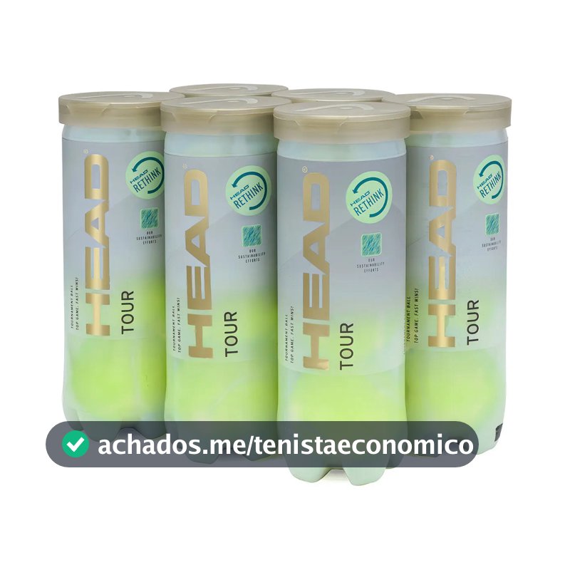Bola De Tênis Head Tour Kit Com 06 Tubos