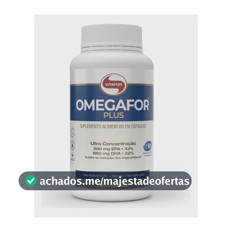 Omegafor Plus 120 Cápsulas Ômega 3 Vitafor Sem Sabor
