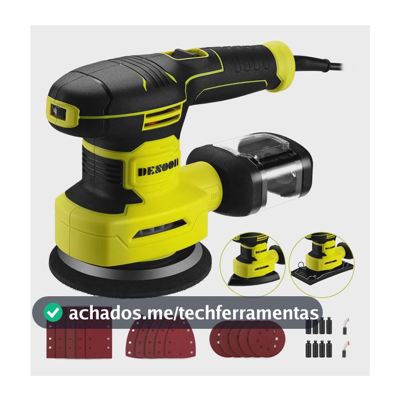 Lixadeira Orbital 350w 3 En 1 Lijadora Electrica Professional Redonda Cuadrada En Forma De Delta 6 Velocidades Com 15 Lixas Desoon