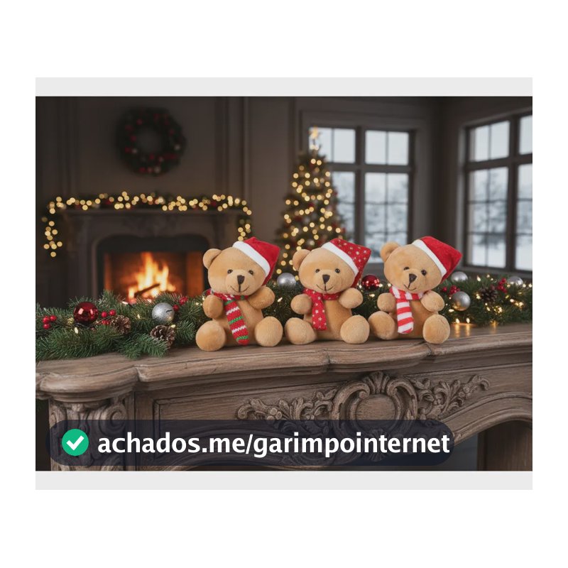 Decoração De Natal Enfeite Natalino 3 Ursinhos