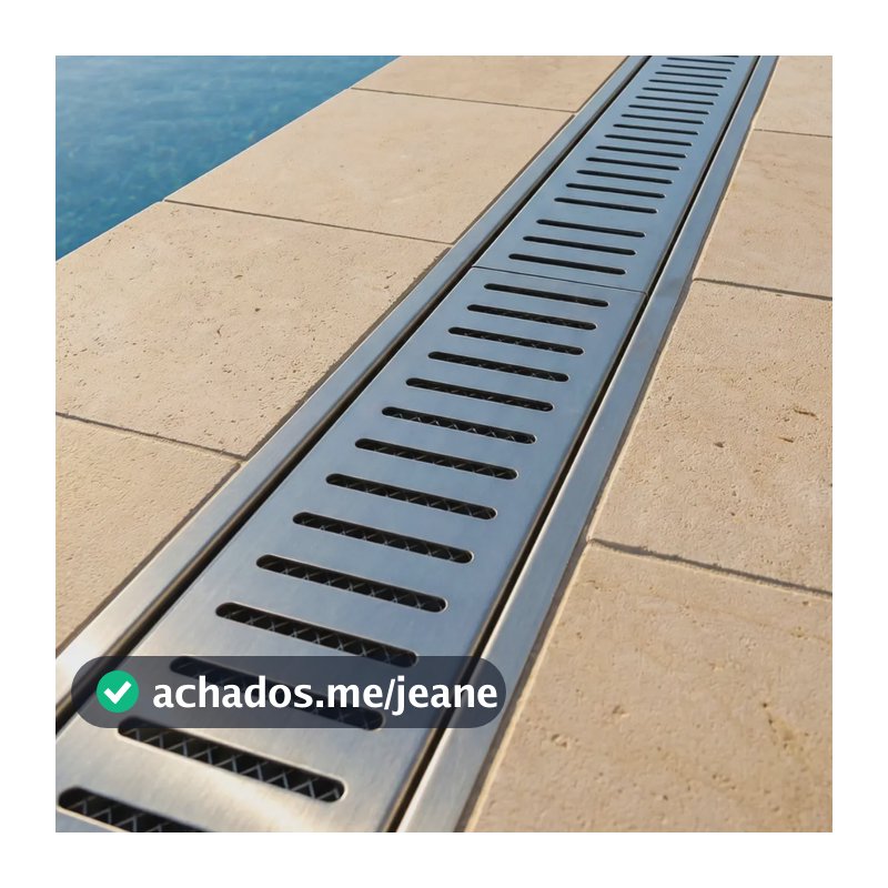 Ralo Linear 10x100 I 0 Grelha C/ Aro Anti (2 p