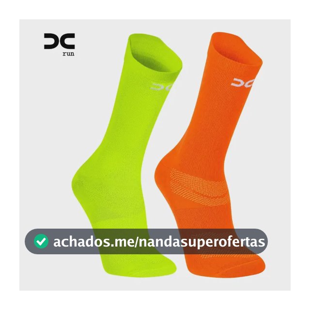 Kit 2 Pares Meia Esportiva Unissex Running Ciclismo Fitness
