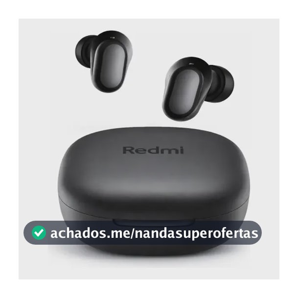 Fone De Ouvido Sem Fio Xiaomi Redmi Buds 6 Play Preto Preto