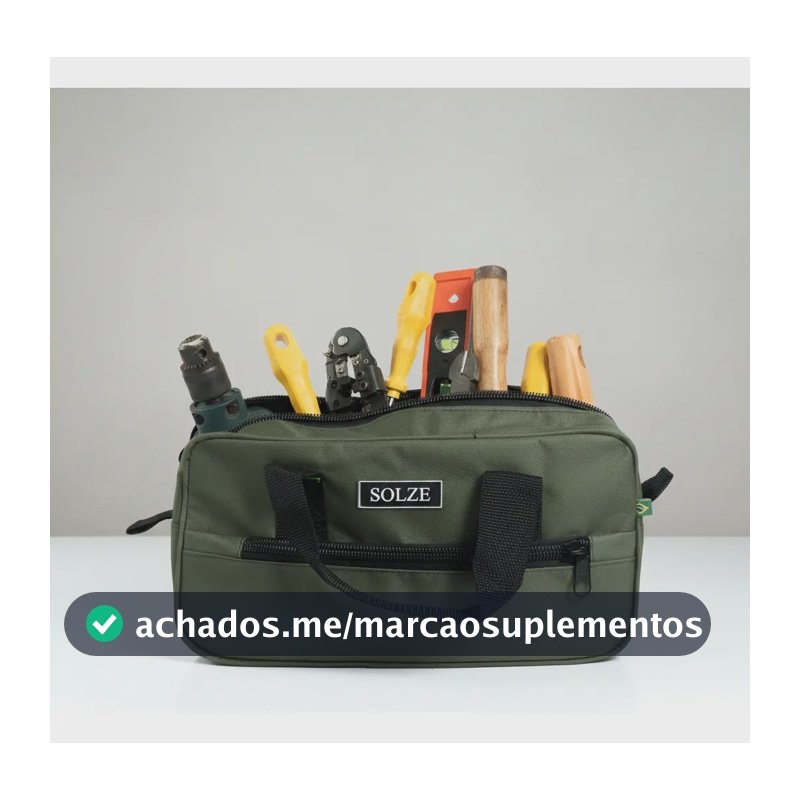 Bolsa Compacta Solze Resistente Para Ferramentas Pequena Verde-musgo