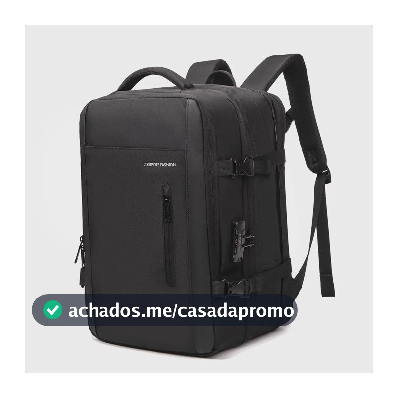 Mochila Para Notebook Impermeável com Porta USB e Senha Para Homem