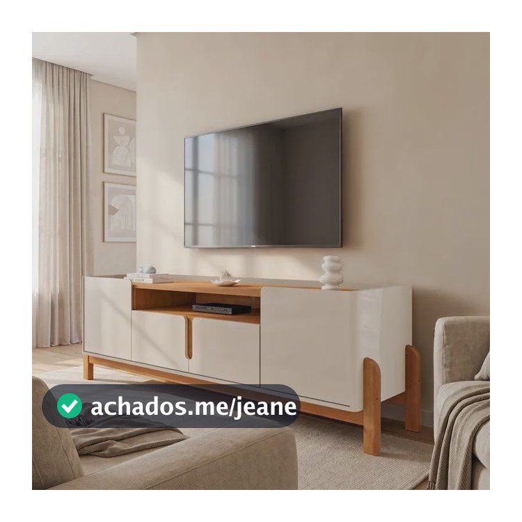 Rack Para Tv Até 60 Polegadas 170cm Lizz Versátile Db Off White Cedro