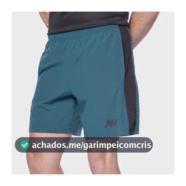Bermuda Masculina New Balance Tenacity Esporte Verde/preto Verde Liso G