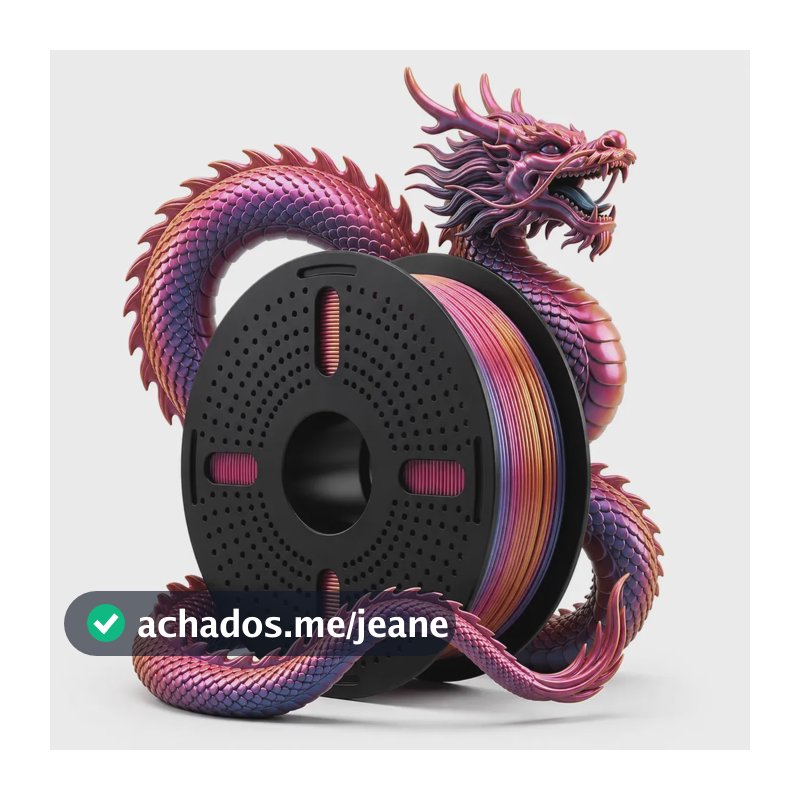 Filamento Impressora 3d Pla Silk Tri Color Print Pulse Cor: Rosa Amarelo Azul