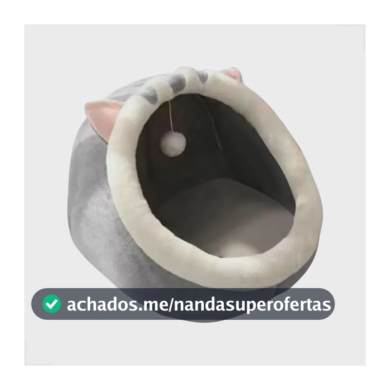 Casinha Cama Toca De Pelúcia Cabana Tenda Luxo P/ Pet Gatos