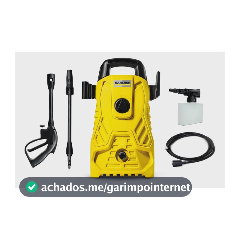Lavadora de Alta Pressão Kärcher Compacta 1.500 PSI 1400W 300L/h com Aplicador de Detergente e Lança Regulável