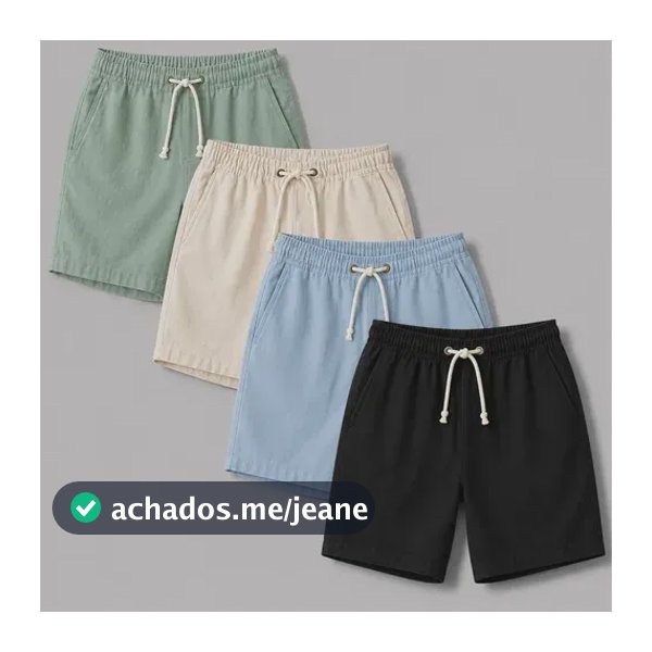 Kit 4 Shorts Masculino Bermuda Linho Verão Envio Rápido Aleatório G