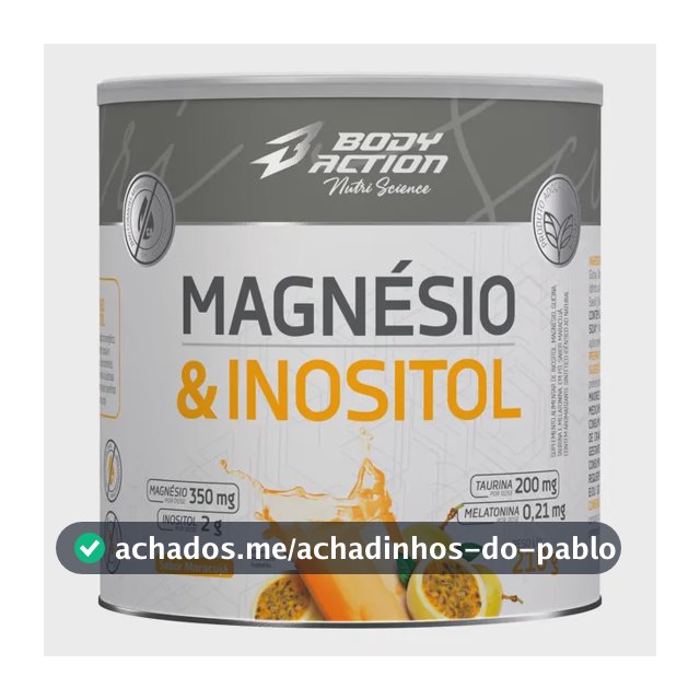 Mineral/Vitamina Bodyaction Nutri Science Magnésio E Inositol Taurina Melatonina 210g em pó sabor Maracujá x 210g