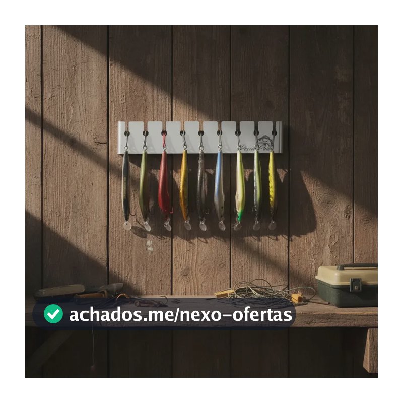 Suporte Organizador Para 9 Iscas Artificiais Em Inox Barcos