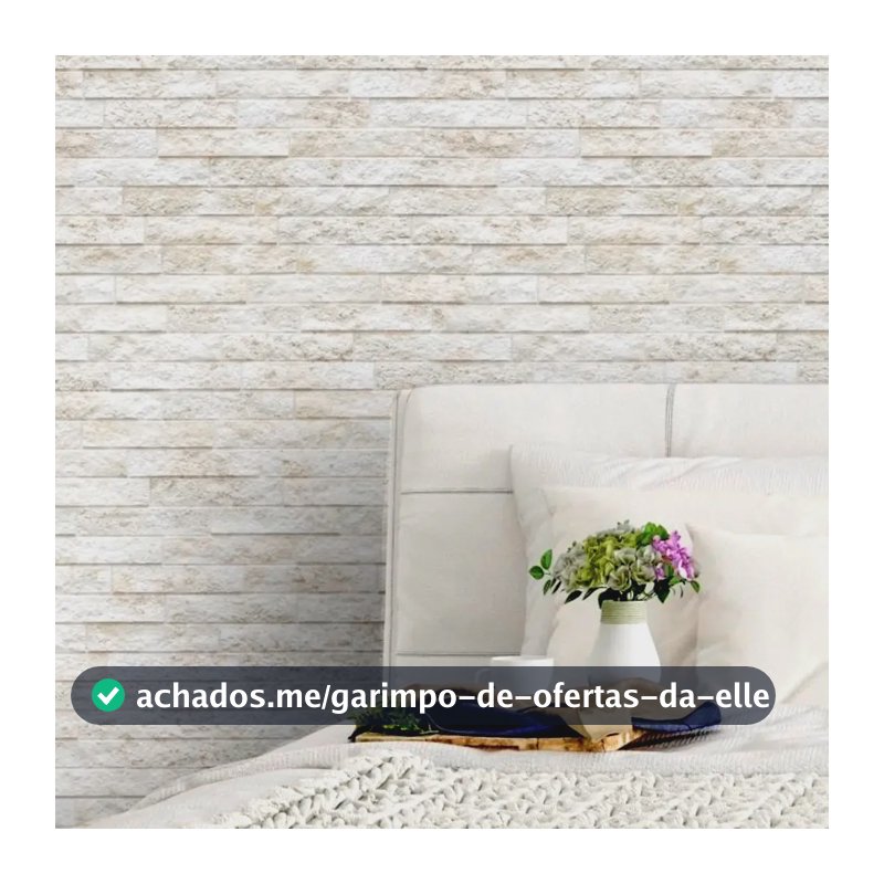 Papel Parede Adesivo 3d Lavável Pedra Canjiquinha Branco Com Tons De Marrom E Begê