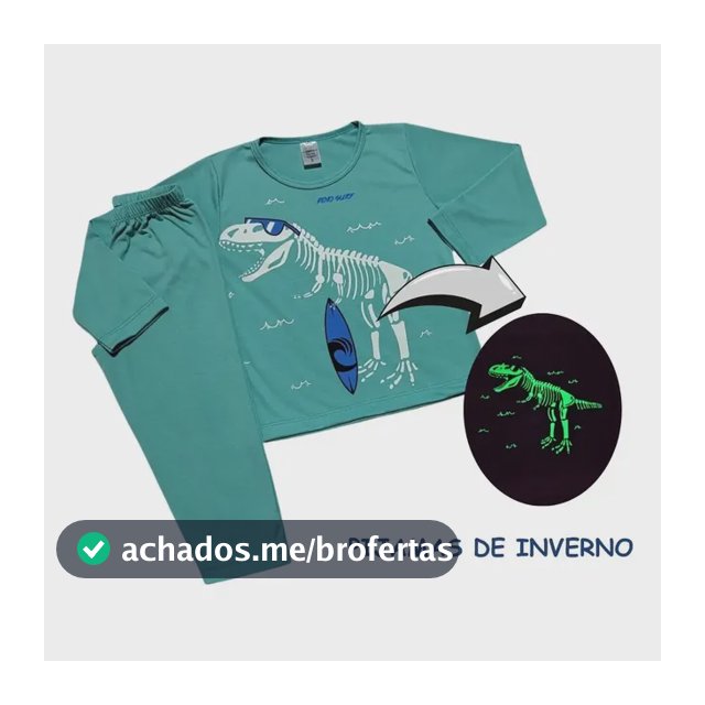 Kit 3 Pijamas - Brilha No Escuro Infantil Menino Menina