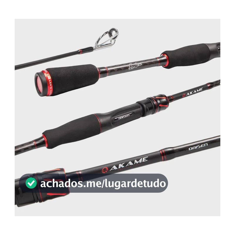 Vara Carbono Molinete Daisen Akame Aks-602h 1,80mts 12-25lbs
