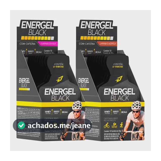 Kit C/ 2 Caixas Gel Energel Black 20 Sachês - Bodyaction