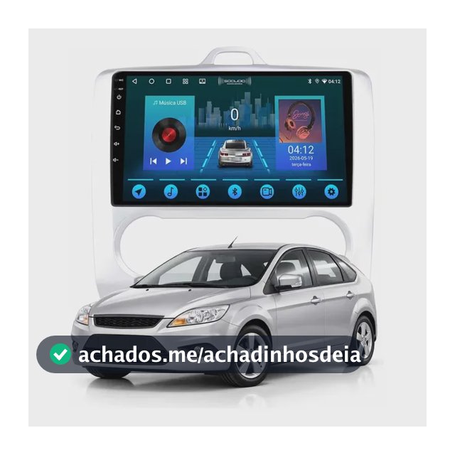 Multimídia Android Auto Ford Focus 2009 A 2013 2+64gb 9p