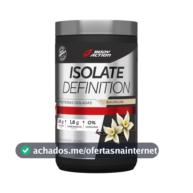 Proteína Bodyaction Tradicional Isolate Definition em pó sabor Baunilha x 900g