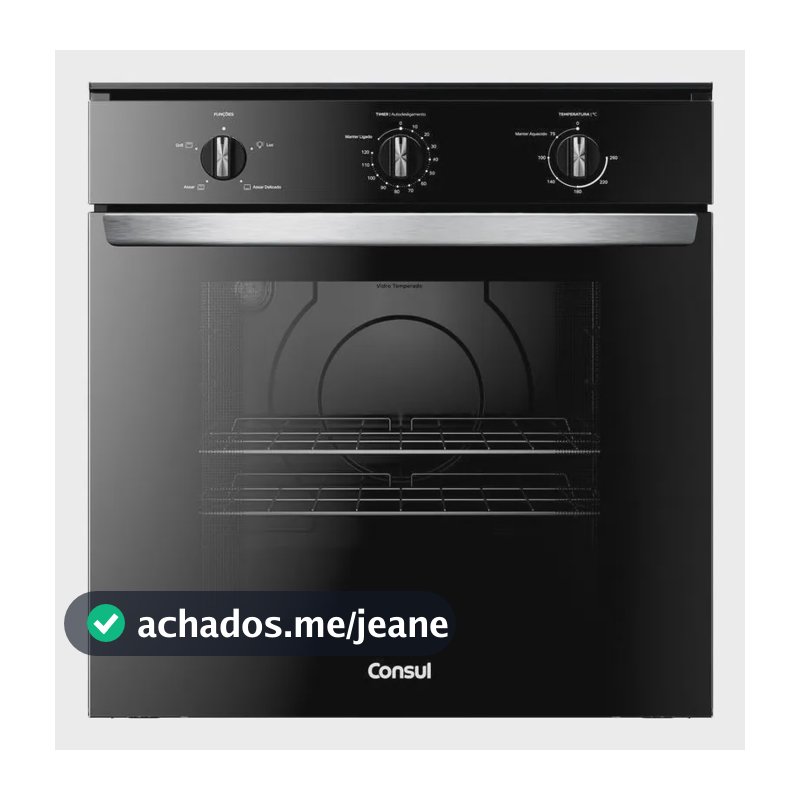 Forno Elã©trico Consul Cob84be Multifuncional 84l Preto 220v Preto