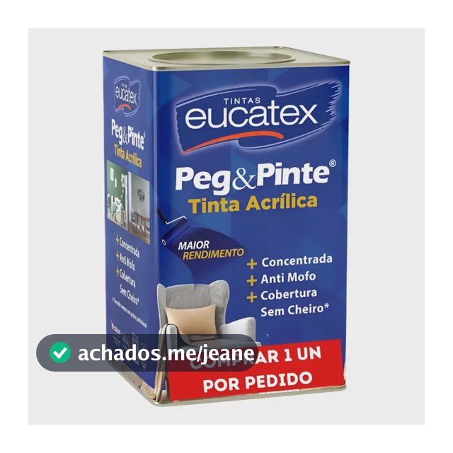 Tinta Acrílica Eucatex Peg & Pinte 18l