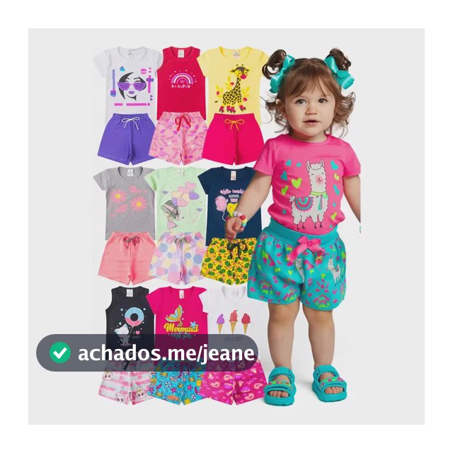 Kit 10 Peças Roupa Infantil Menina Verão Conjunto Criança