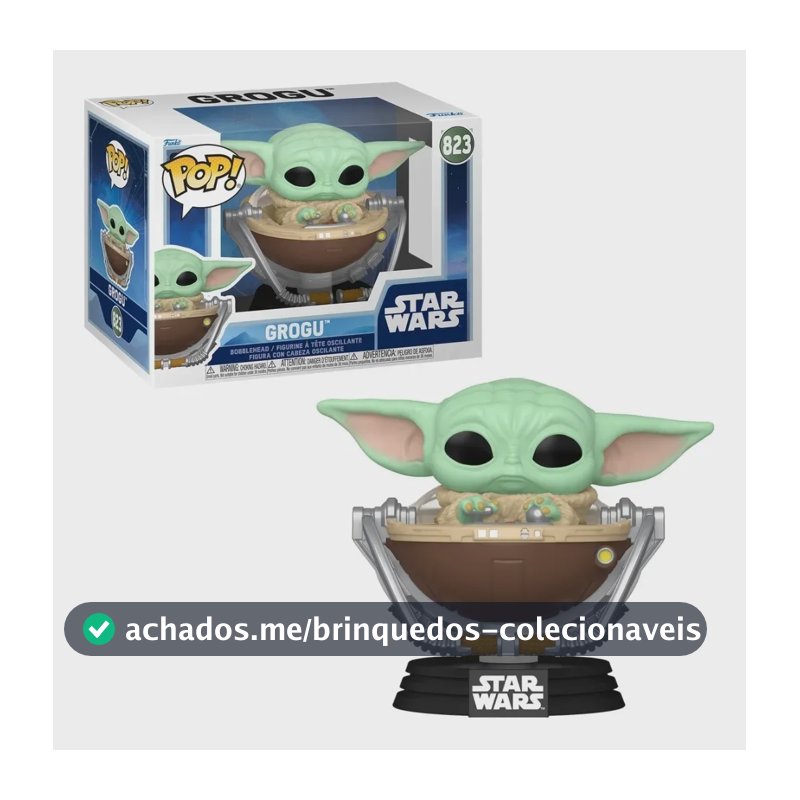 Boneco Funko Pop! Mandalorian E Grogu - Grogu No Carrinho