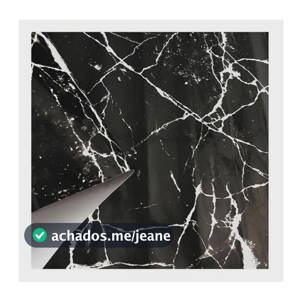 Adesivo Vinil Mármore Preto Open Star Para Parede e Móveis 2mx60cm