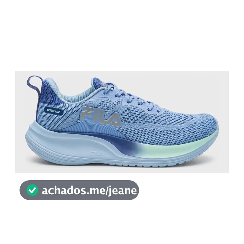 Tênis Fila Feminino Speed Lite Corrida E Treino Confortável Azul 38 Br