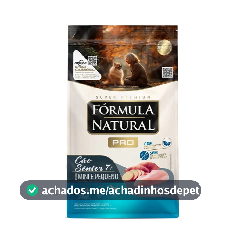 Fórmula Natural Super Premium Pro Cão Sênior Portes Mini e Pequeno Sabor Frango e Batata-Doce 10,1 kg