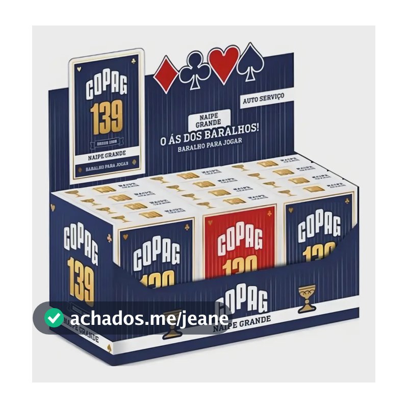 Baralho Copag 139 c/ 12 Jogos e Naipe Grande Reciclado