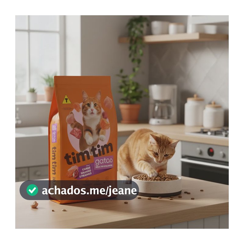 Ração Tim Tim Para Gatos 10,1kg Sem Corantes Alta Qualidade