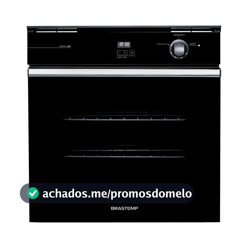 Forno de Embutir a Gás Brastemp 78L Preto Grill - BOA84AE