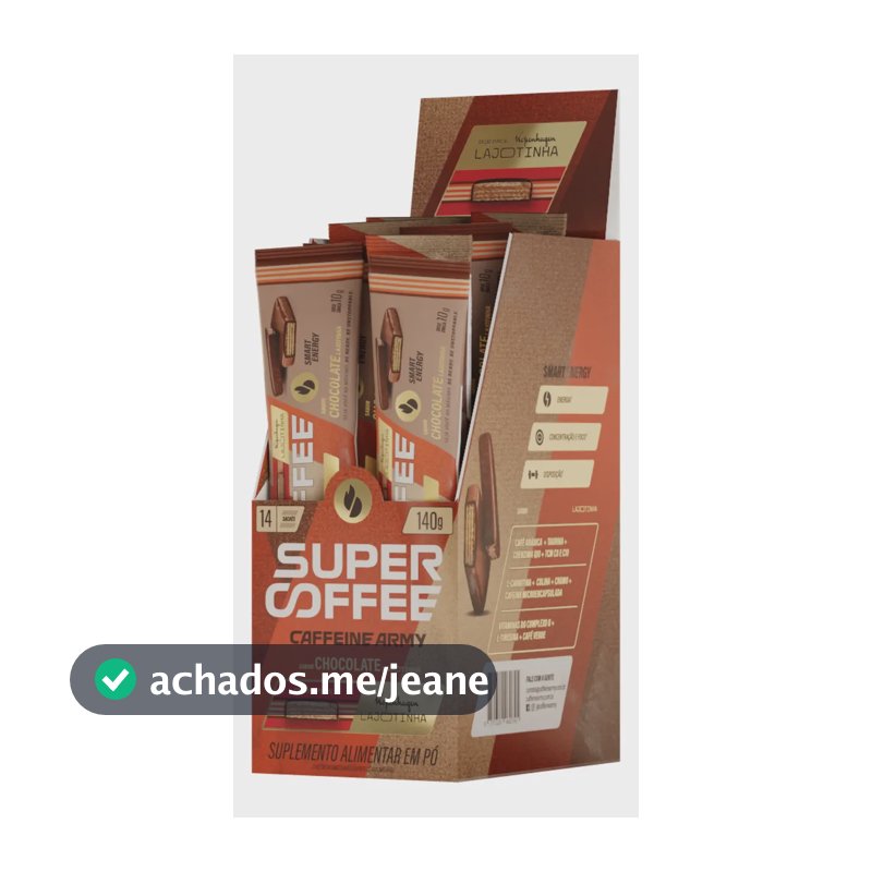 Supercoffee Lajotinha - Display To Go (140g) - Caffeine Army Chocolate Lajotinha