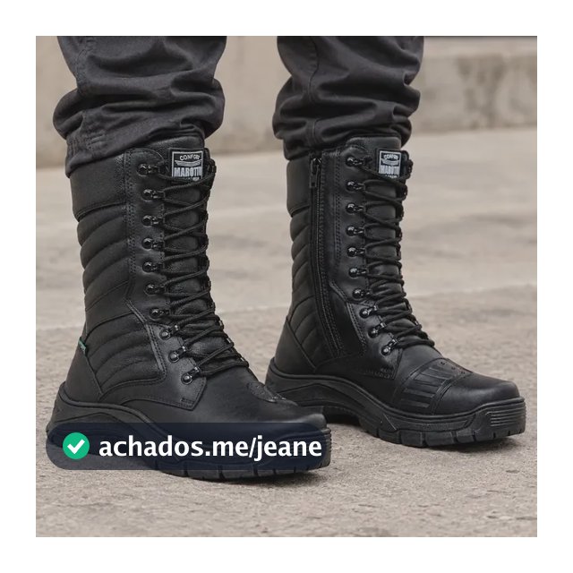 Bota Coturno Cano Alto  Tático Motoqueiro Com Zíper Marotto