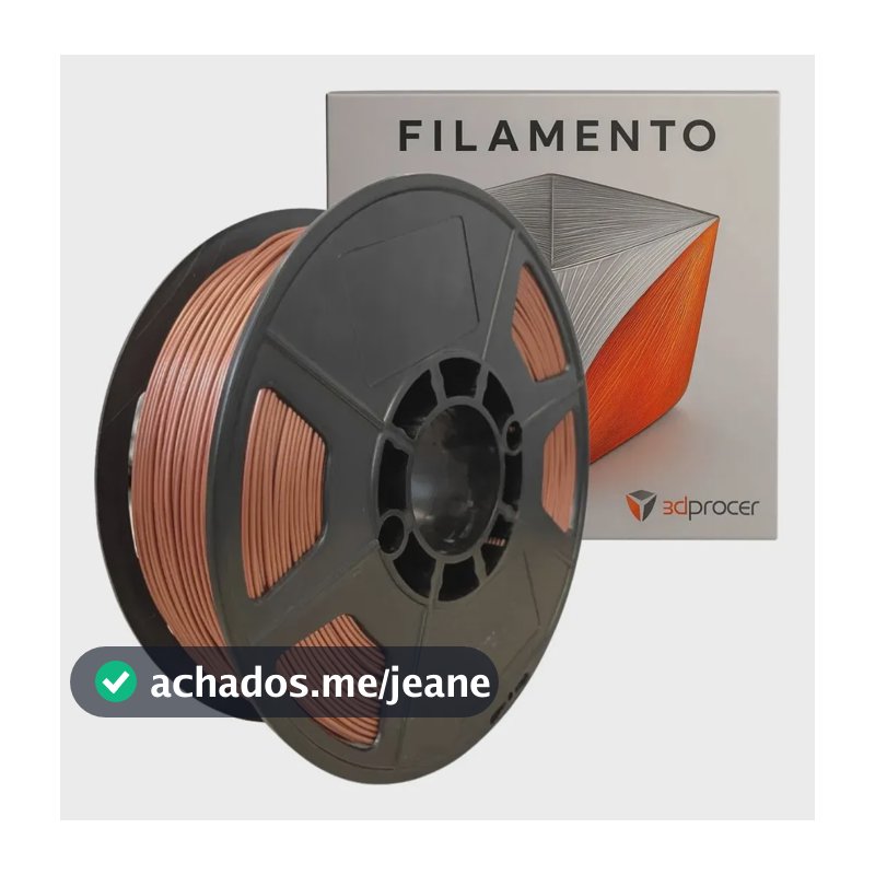 Filamento PLA 3D Procer Cobre para Impressora 3D