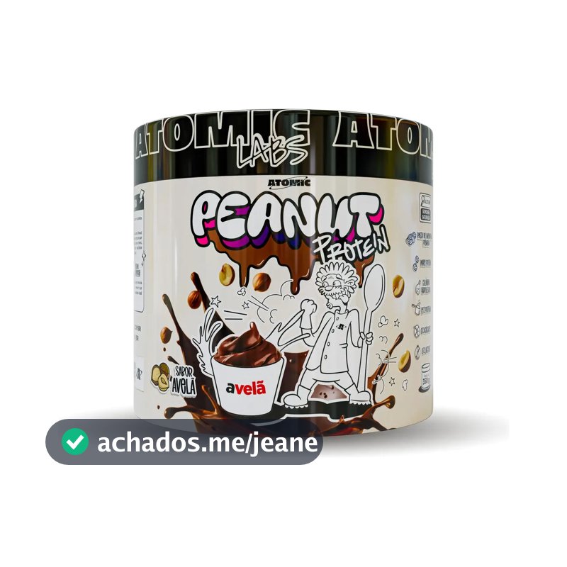 Peanut Protein 350g Avelã Atomic Labs Pasta Amendoim Whey Sem Lactose