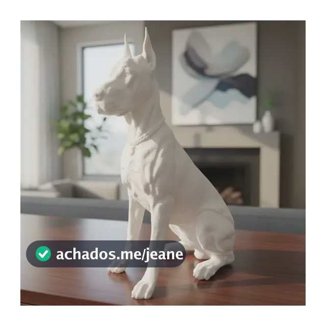Escultura Pet Cachorro Dog Alemão Enfeite Realista