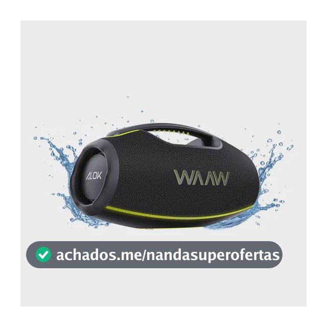 Caixa de Som Portátil Boombox Bluetooth WAAW by Alok Hyperboom 1000 A Prova D’Água 180W