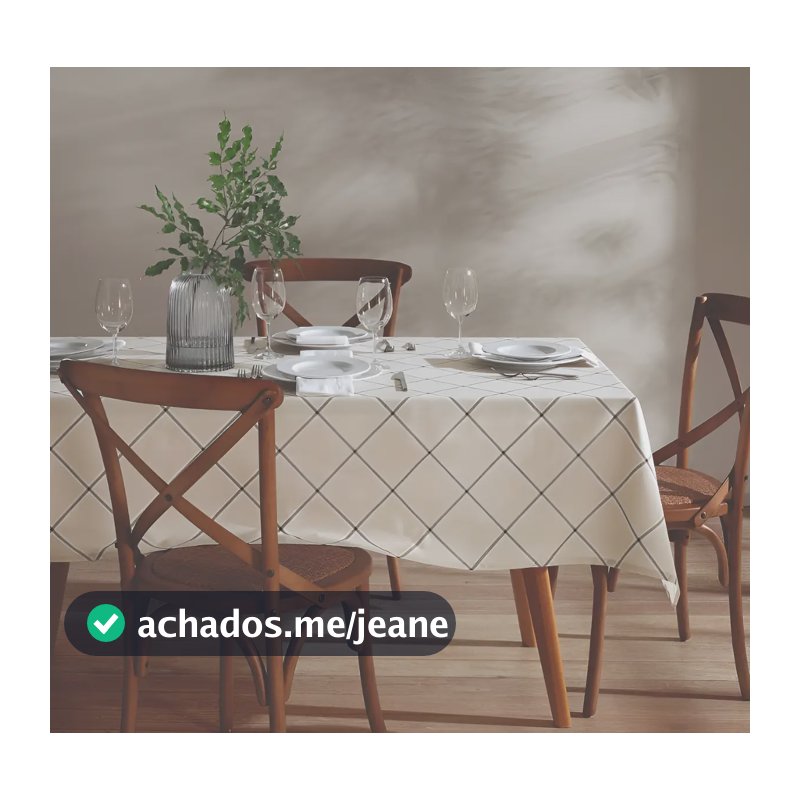 Toalha De Mesa Clean Retangular 8 Lugares Ieda Dohler