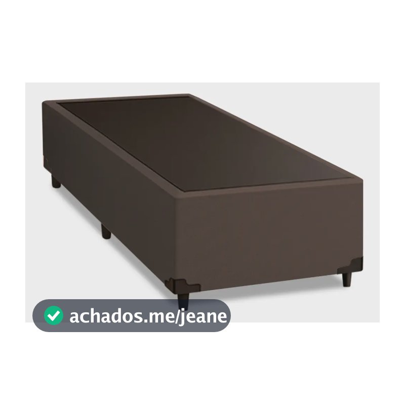 Cama Box Solteiro 0,88m E 38cm De Altura Suede Prince Marrom Marrom