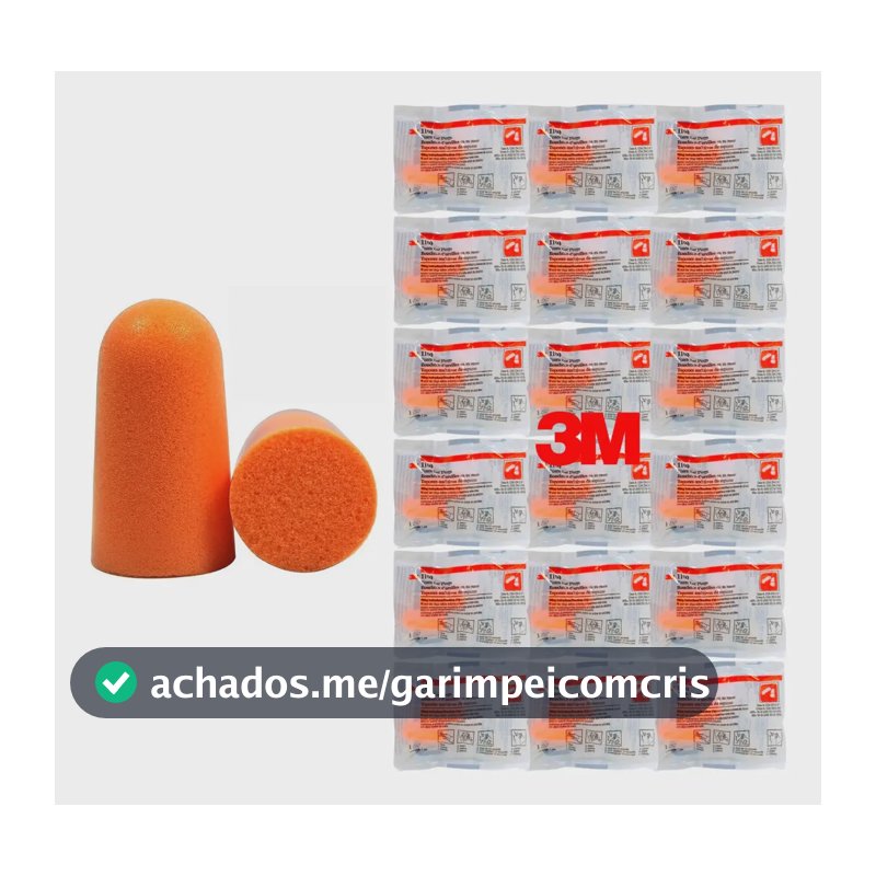 Kit 20 Prs Protetor Auricular Plug Espuma Sem Cordão 3m 1100