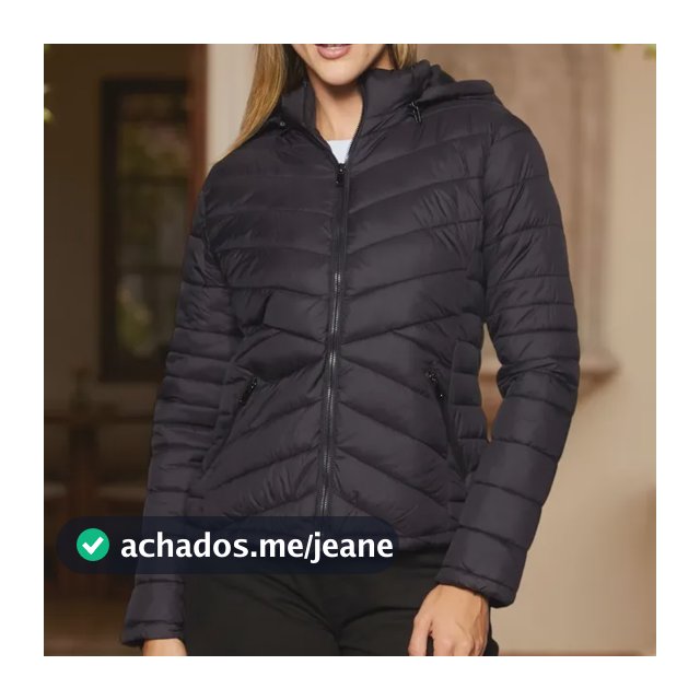 Jaqueta Fem. Nylon Matelasse Facinelli 620229 Preto Gg Liso
