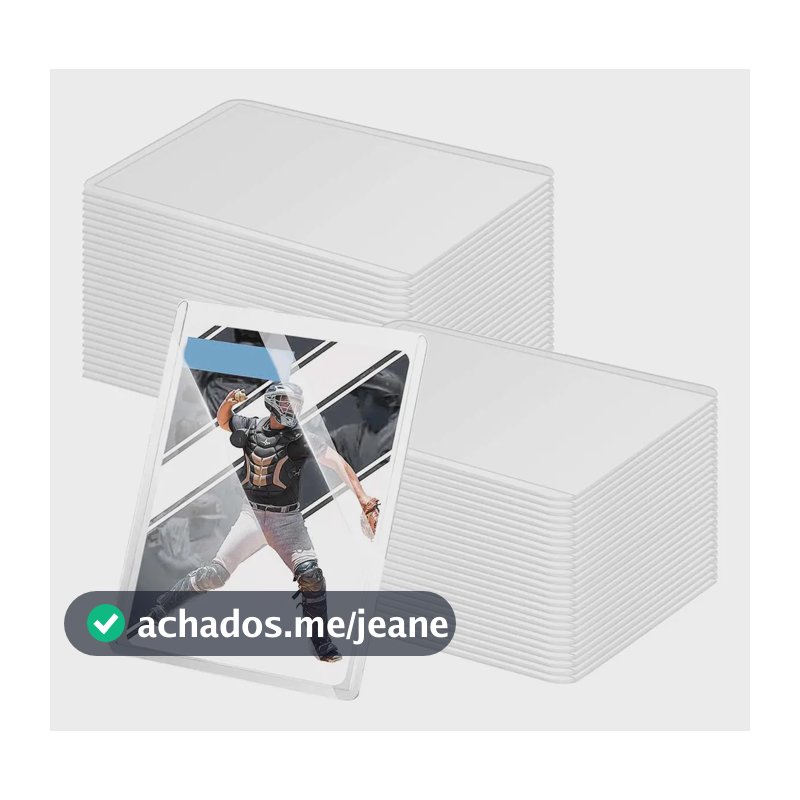 Rígidos Toploader Para Cartas E Cards Colecionáveis- 50 Unid Transparente