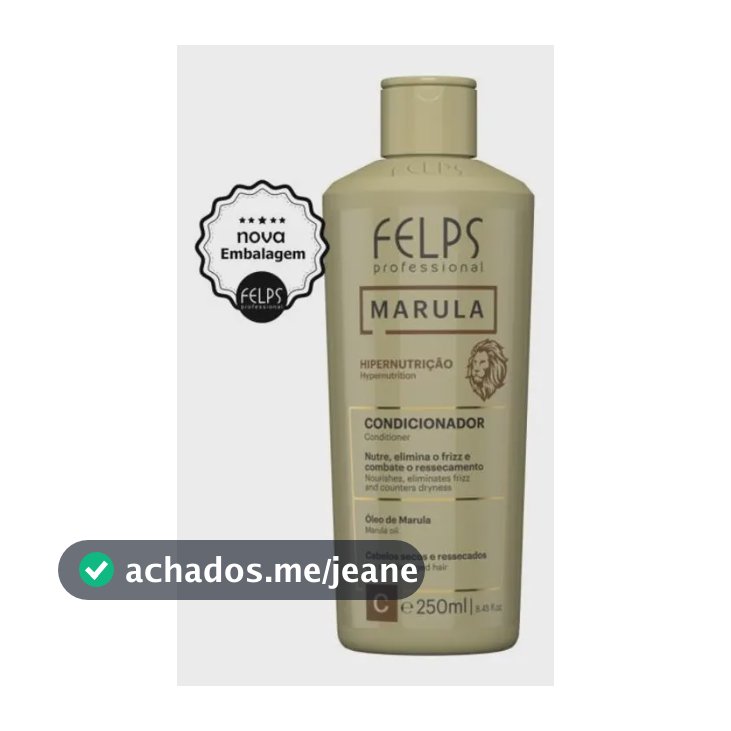 Condicionador Hipernutrição Marula 250ml - Felps