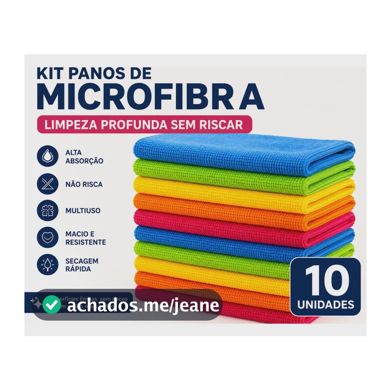 Mfl Kit 10 Panos De Microfibra Flanela Lava Carro Sortida