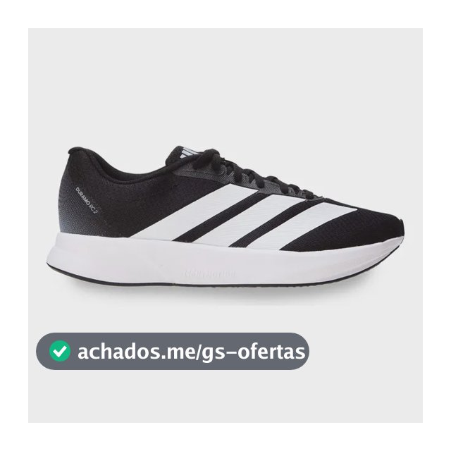Tênis De Corrida Masculino Duramo Rc 2 adidas Preto E Branco Liso 40 Br