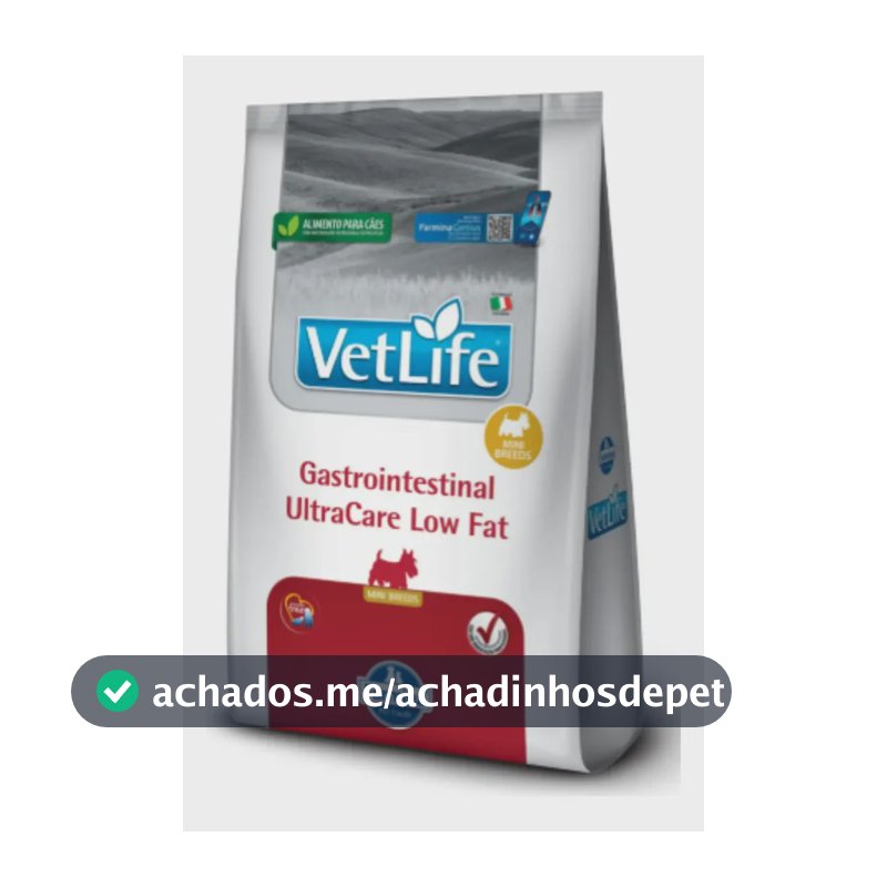 Ração Seca Vet Life Gastrointestinal UltraCare Low Fat para Cães Pequenos e Mini 1,5Kg